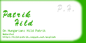 patrik hild business card